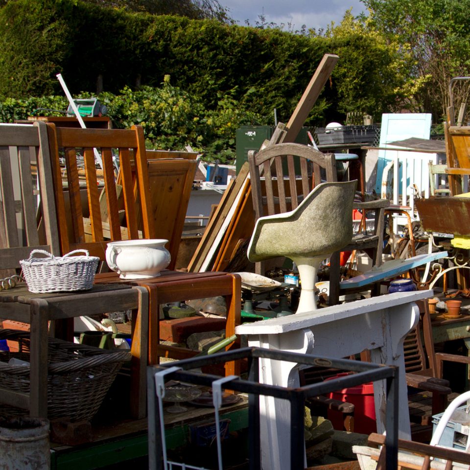 Truck loaded with unwanted items for junk removal